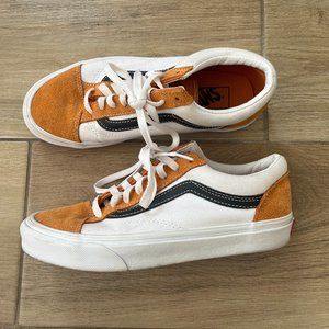 Orange and White Vans